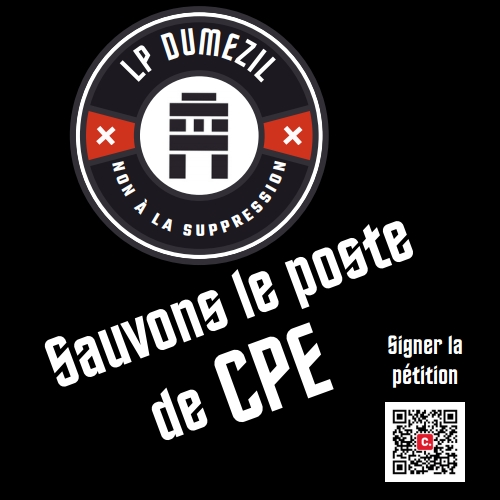 Non à la fermeture d’un poste de CPE au lycée Dumézil !