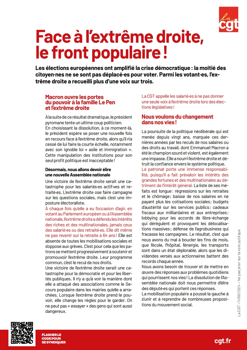 Lutter contre l’extrême droite n’est pas un choix, c’est un devoir !