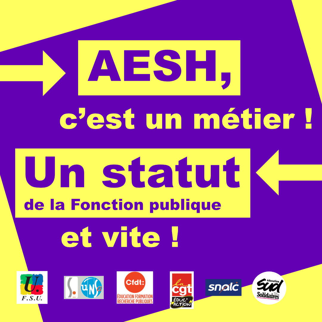 AESH : un vrai métier,  un vrai statut !